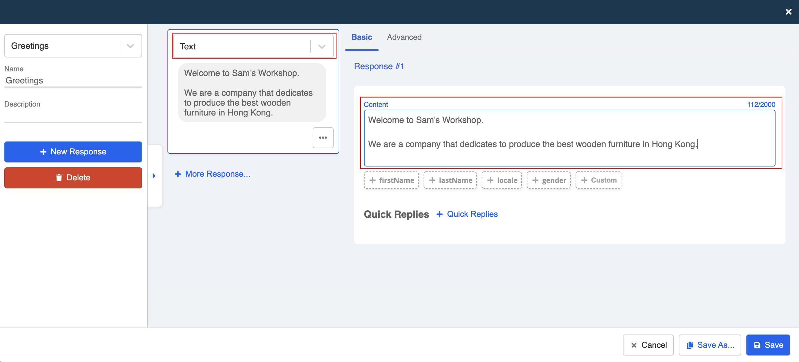 Create a Greeting Message